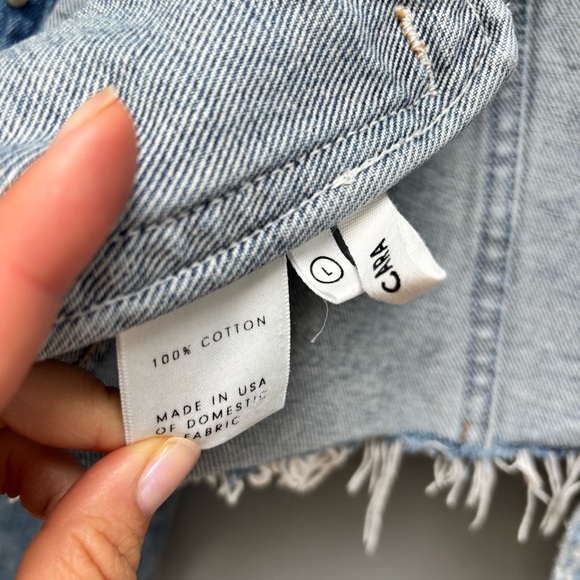 GRLFRND Cara Cropped Denim Jacket in Mary Jane L - Picture 7 of 7